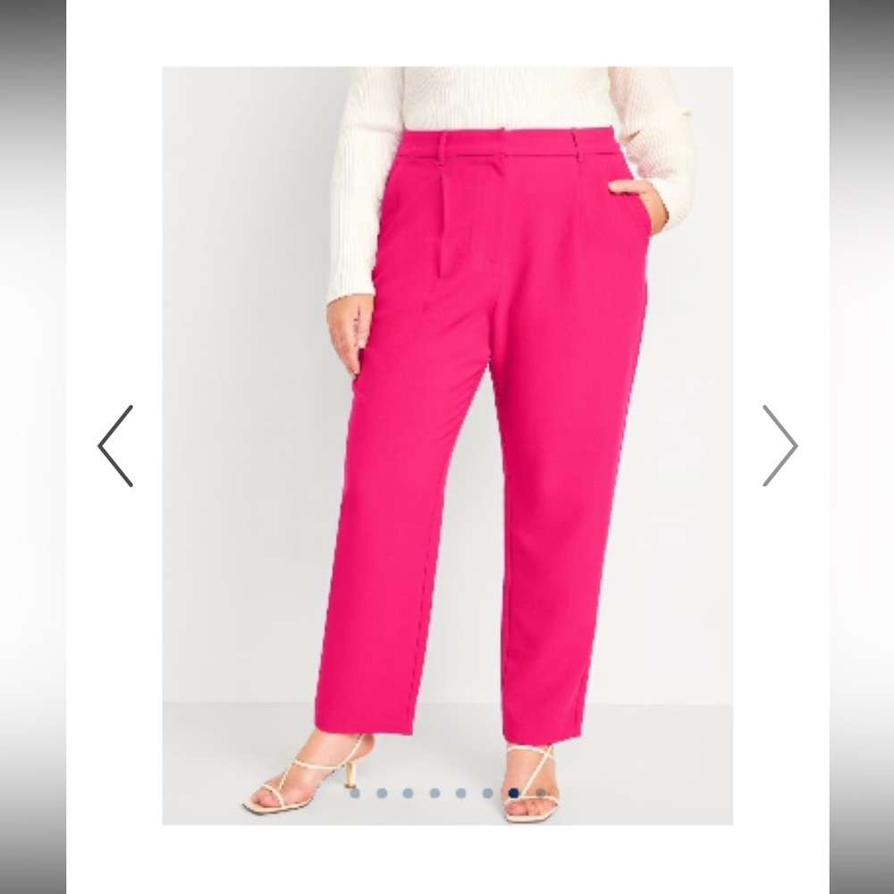 Old Navy W XL Pink Extra High-Rise Taylor Trouser Berry Fine Straight Leg Pants